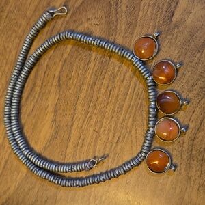 Orange Stone Necklace